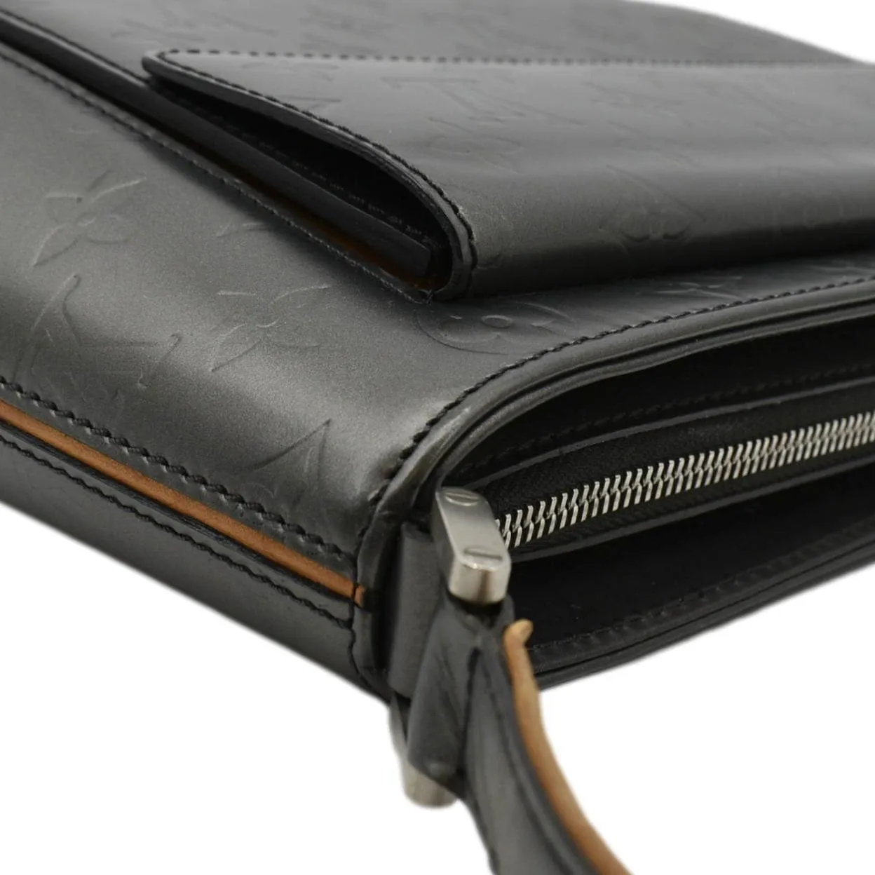LOUIS VUITTON Alston Monogram Mat Shoulder Bag Black