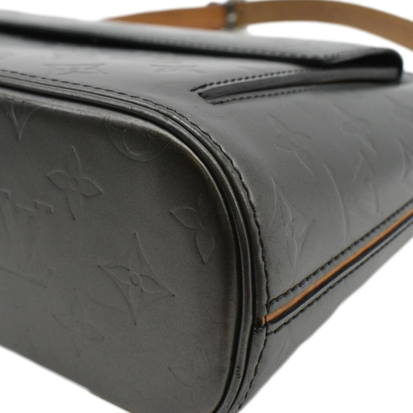 LOUIS VUITTON Alston Monogram Mat Shoulder Bag Black
