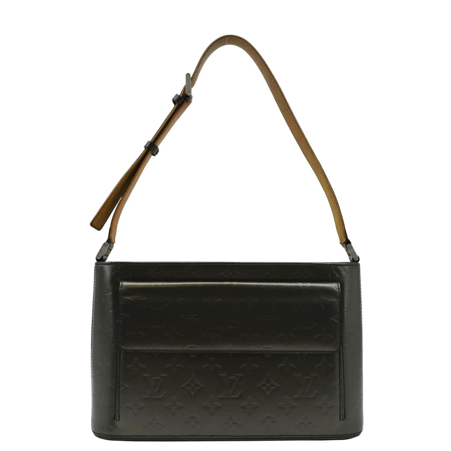 LOUIS VUITTON Alston Monogram Mat Shoulder Bag Black