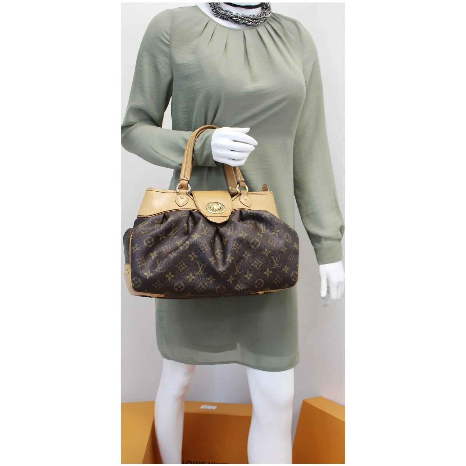 LOUIS VUITTON Boetie PM Monogram Canvas Shoulder Bag Brown - Last Call