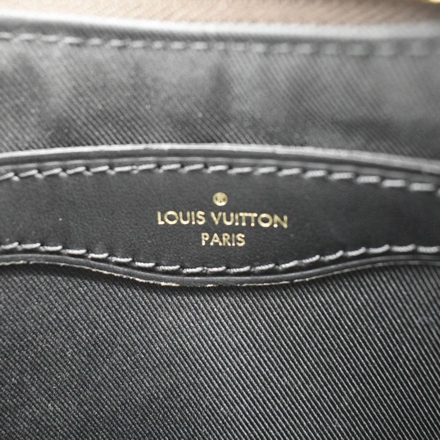 LOUIS VUITTON Boulogne NM Monogram Canvas Shoulder Bag Black