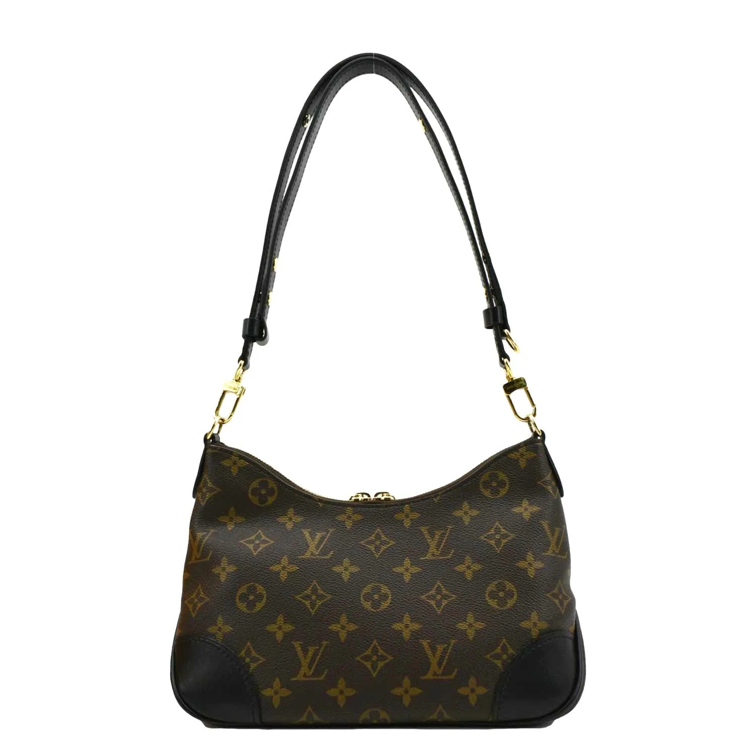 LOUIS VUITTON Boulogne NM Monogram Canvas Shoulder Bag Black