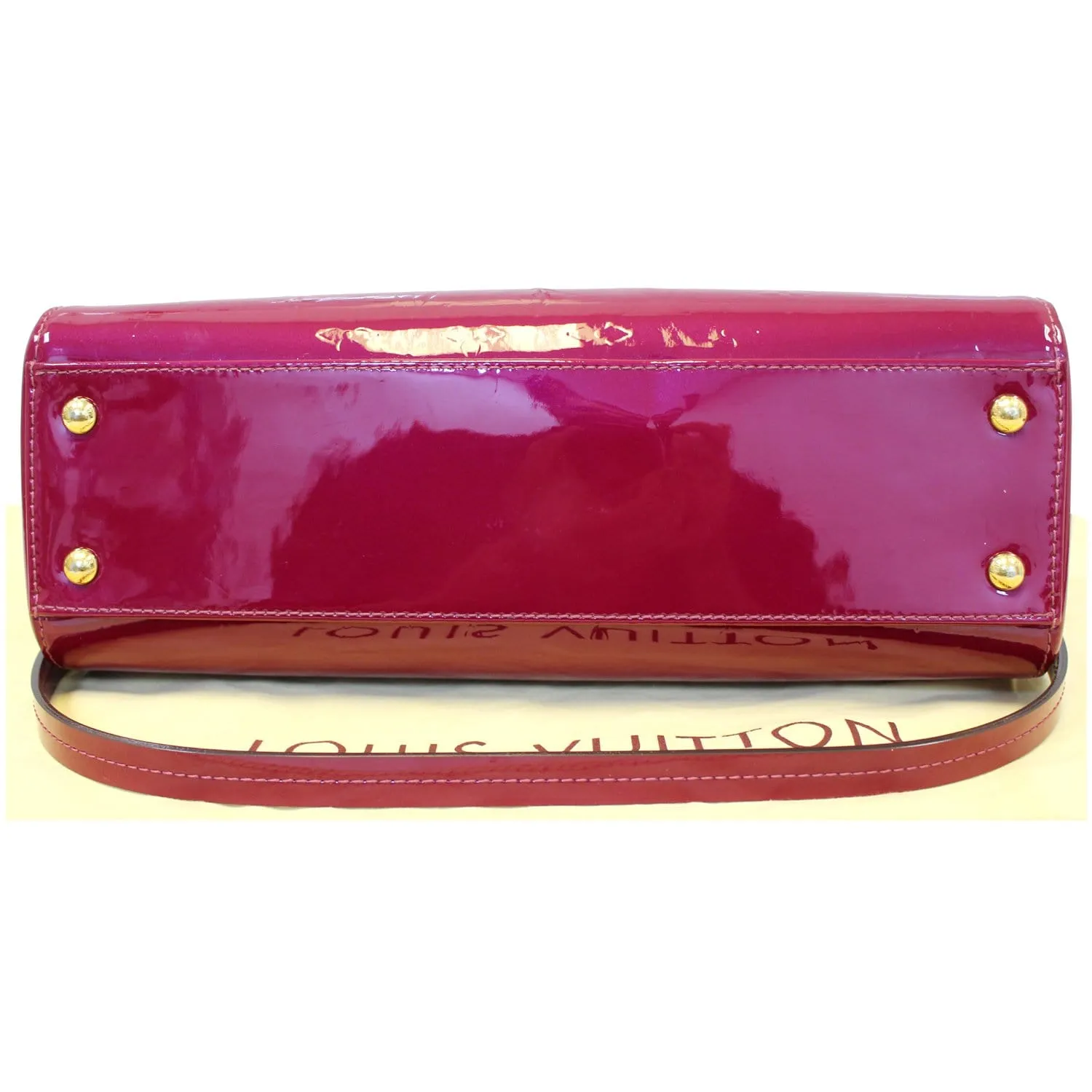 LOUIS VUITTON Brea MM NM Monogram Vernis Shoulder Bag Magenta