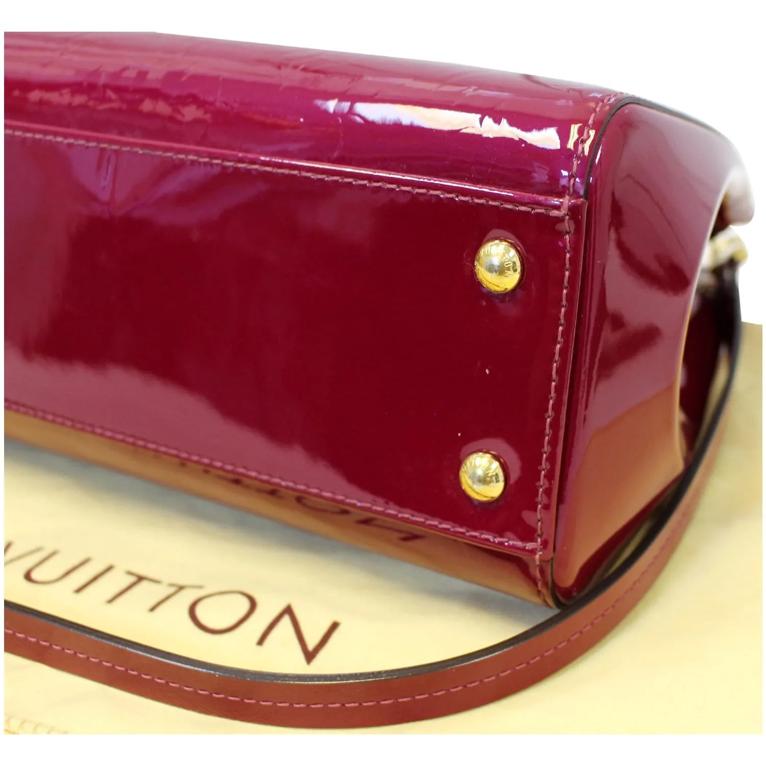 LOUIS VUITTON Brea MM NM Monogram Vernis Shoulder Bag Magenta