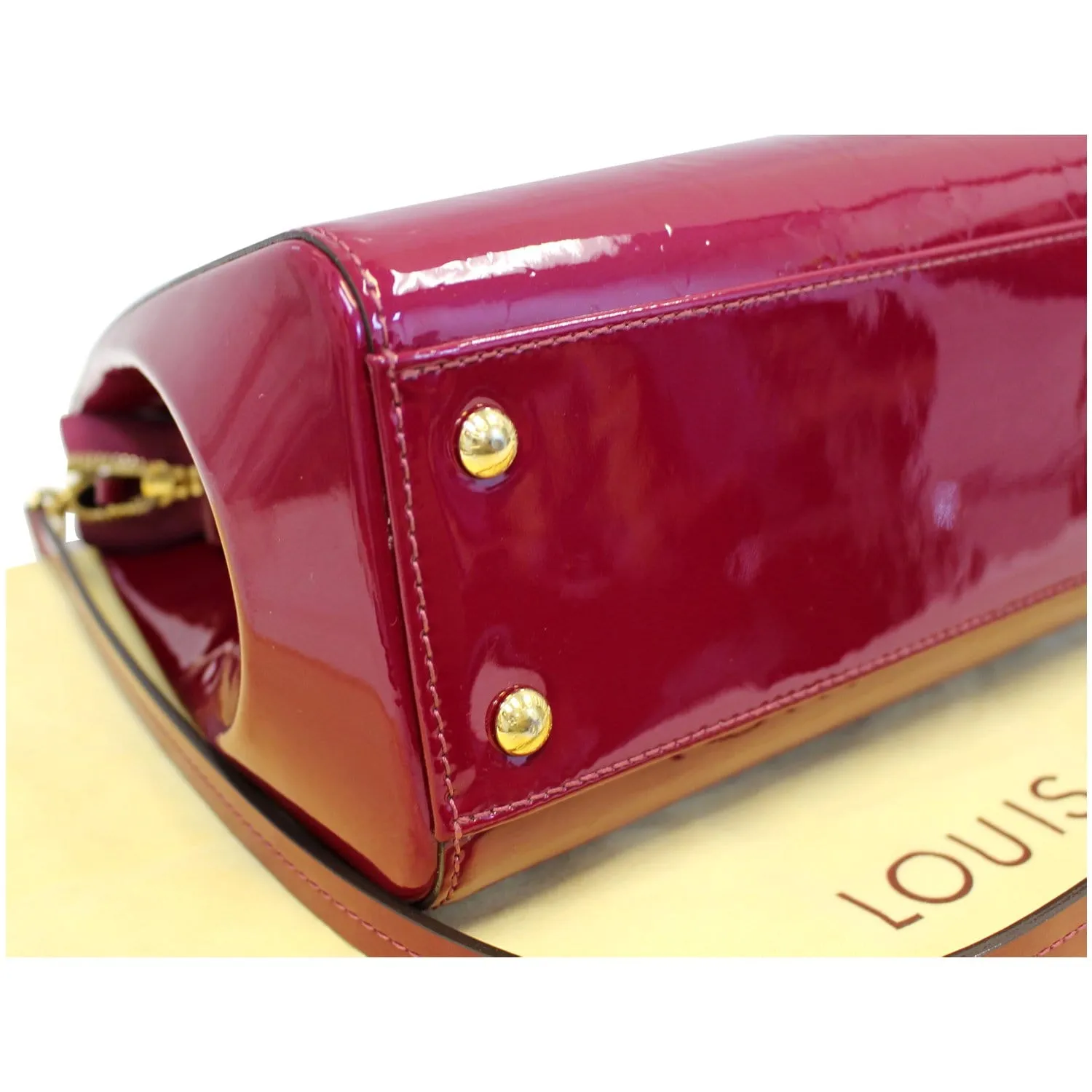 LOUIS VUITTON Brea MM NM Monogram Vernis Shoulder Bag Magenta