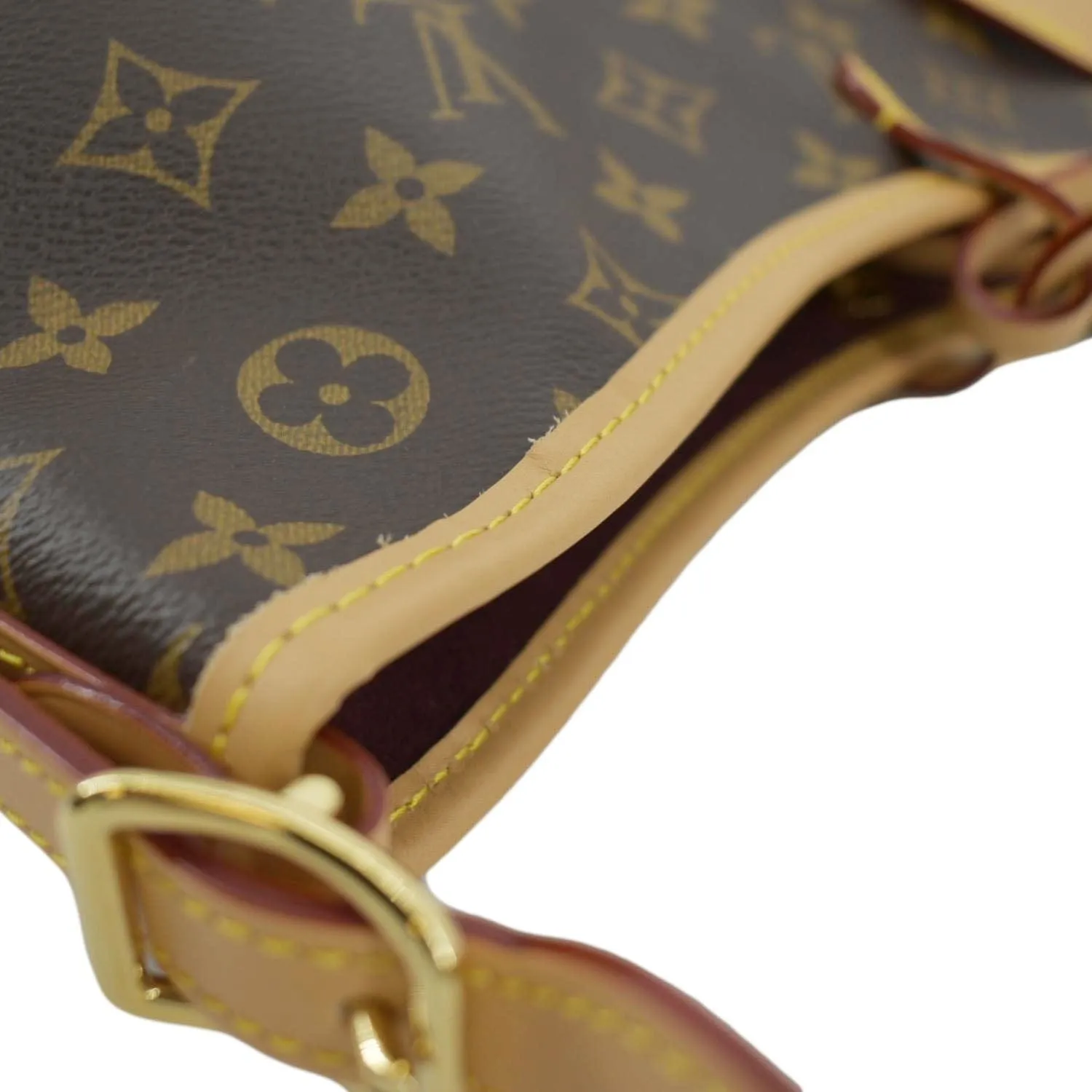 LOUIS VUITTON Carryall MM Monogram Canvas Shoulder Bag Brown