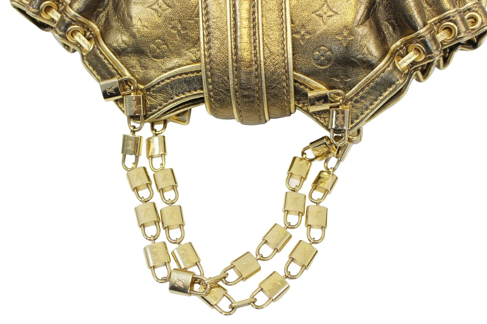 LOUIS VUITTON Cuir Gold Monogram Embossed Theda PM - Sale