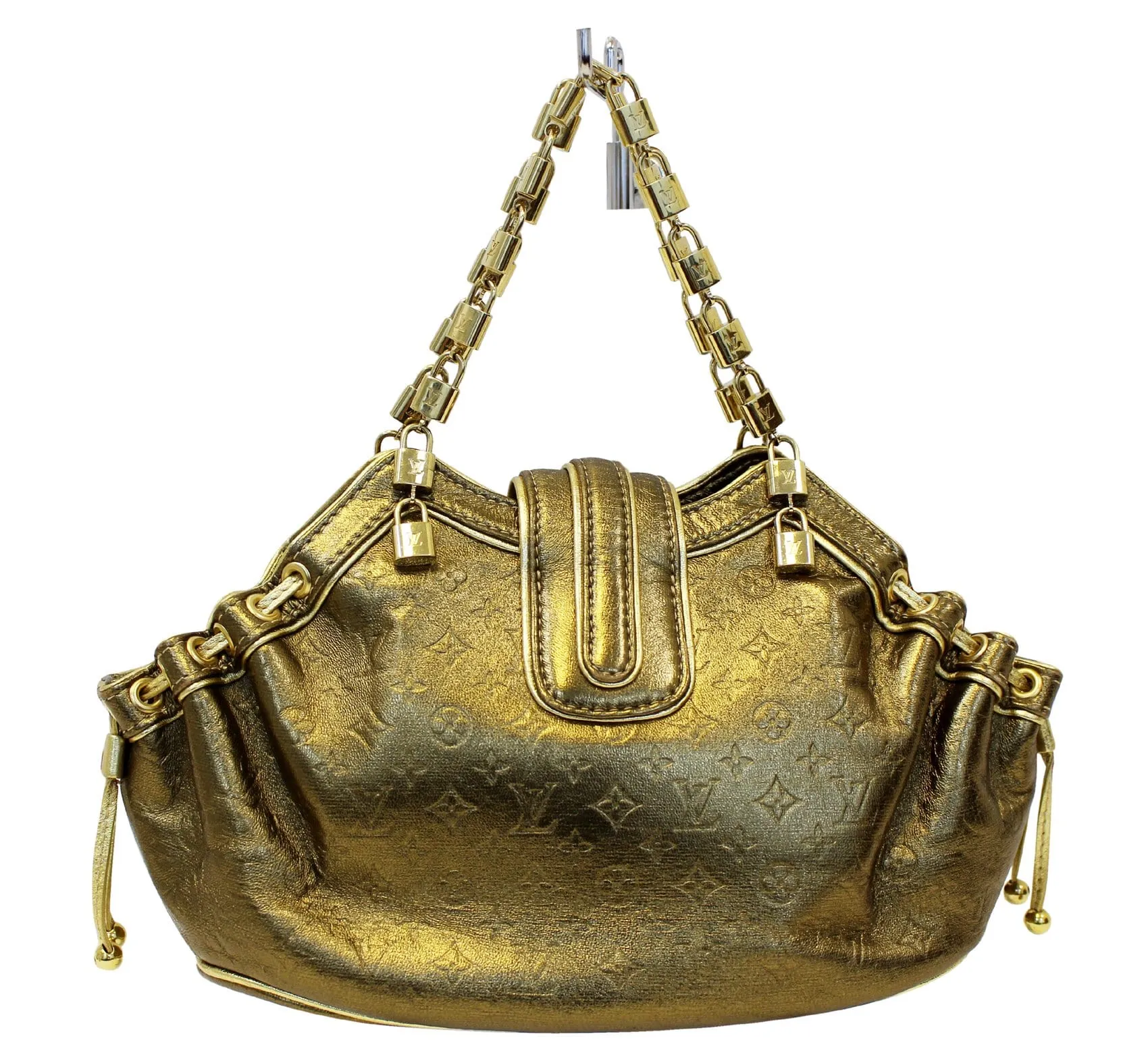 LOUIS VUITTON Cuir Gold Monogram Embossed Theda PM - Sale