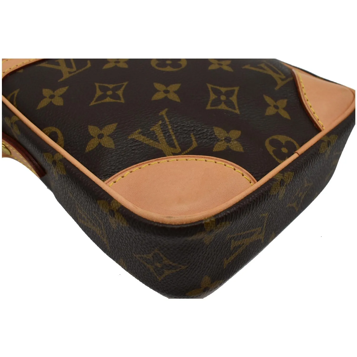 LOUIS VUITTON Danube PM Monogram Canvas Crossbody Bag Brown