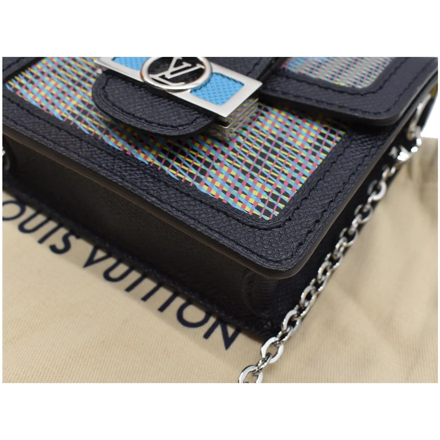 LOUIS VUITTON Dauphine BB Monogram LV Pop Crossbody Bag Blue