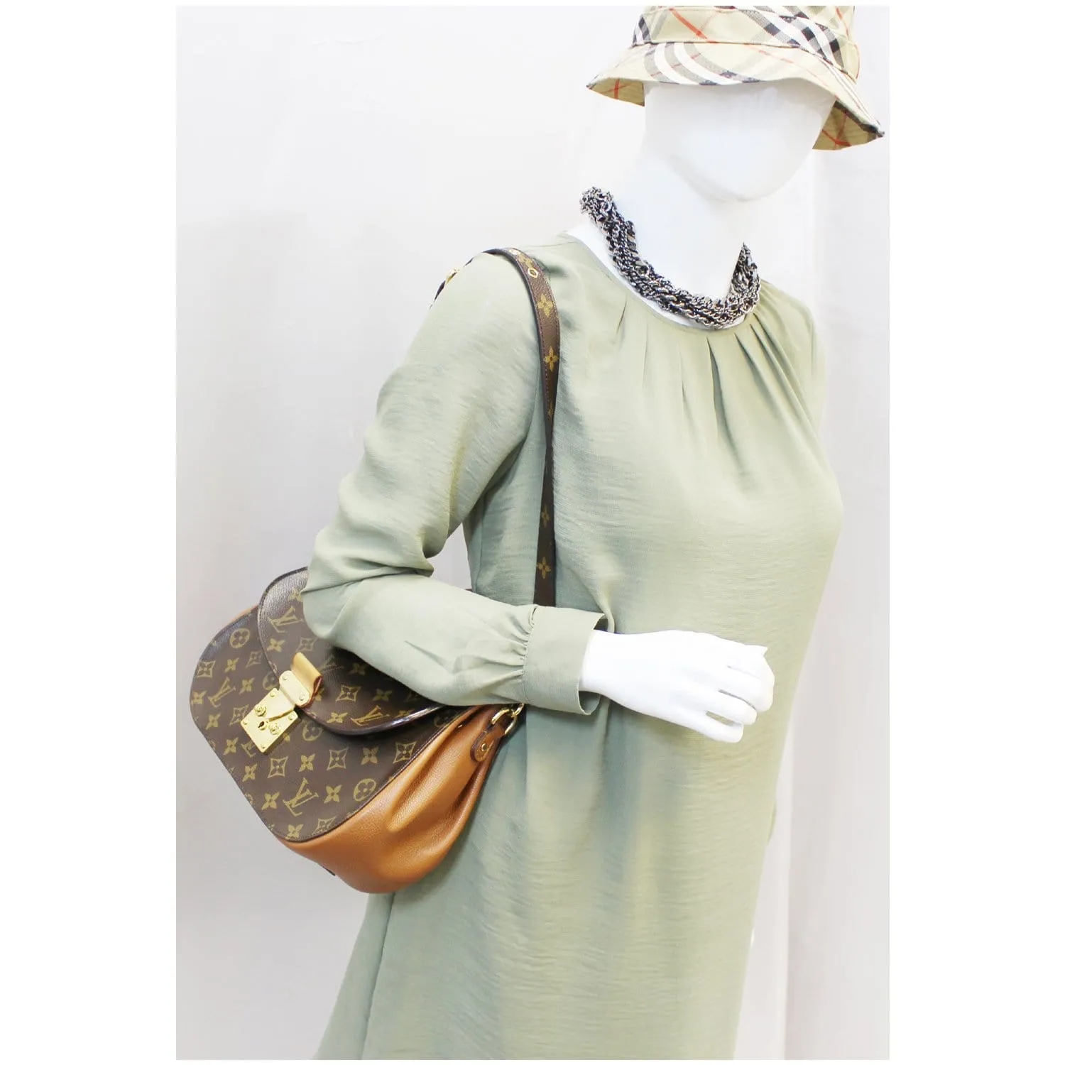 LOUIS VUITTON Eden MM Monogram Canvas Shoulder Bag Brown