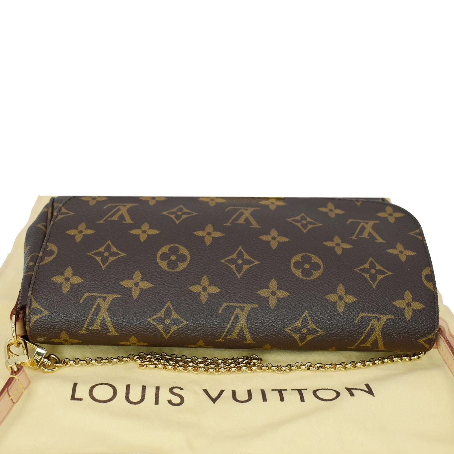 LOUIS VUITTON Favorite MM Monogram Canvas Crossbody Bag Brown