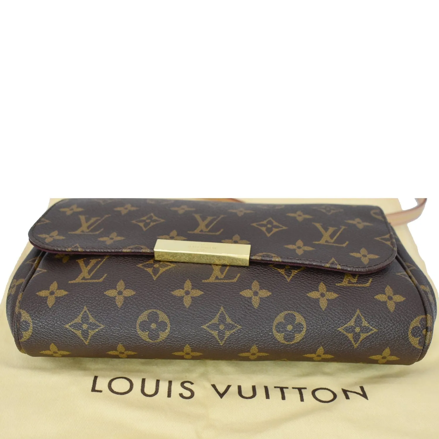 LOUIS VUITTON Favorite MM Monogram Canvas Crossbody Bag Brown