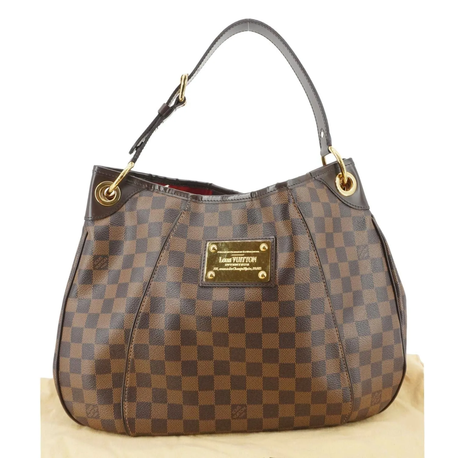 LOUIS VUITTON Galliera PM Made to Order Damier Ebene Shoulder Bag Brown