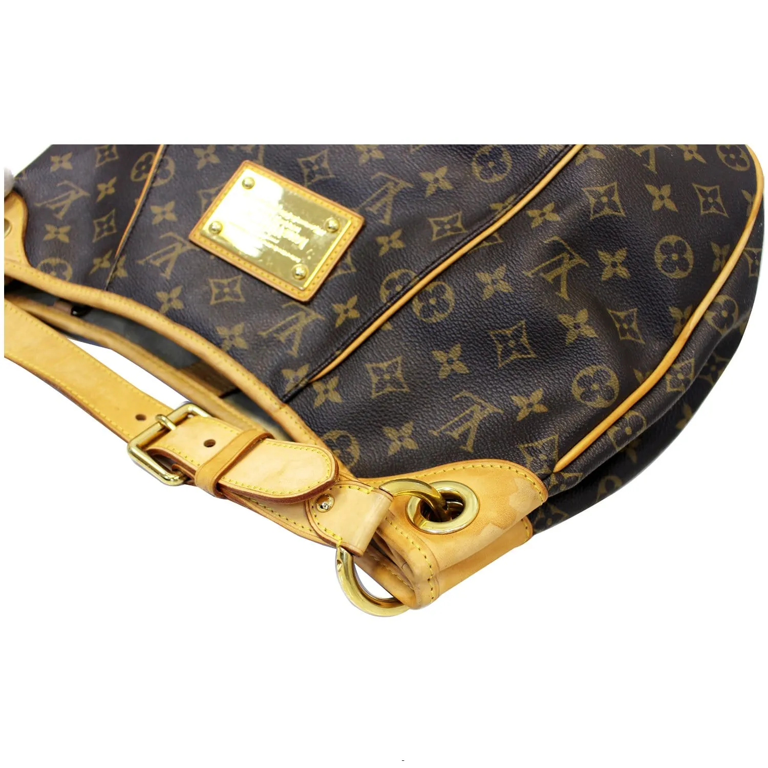 LOUIS VUITTON Galliera PM Monogram Canvas Shoulder Handbag Brown