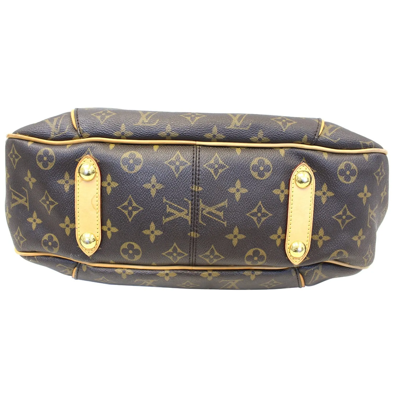 LOUIS VUITTON Galliera PM Monogram Canvas Shoulder Handbag Brown