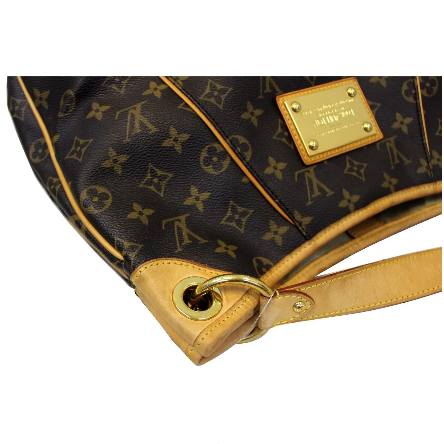 LOUIS VUITTON Galliera PM Monogram Canvas Shoulder Handbag Brown