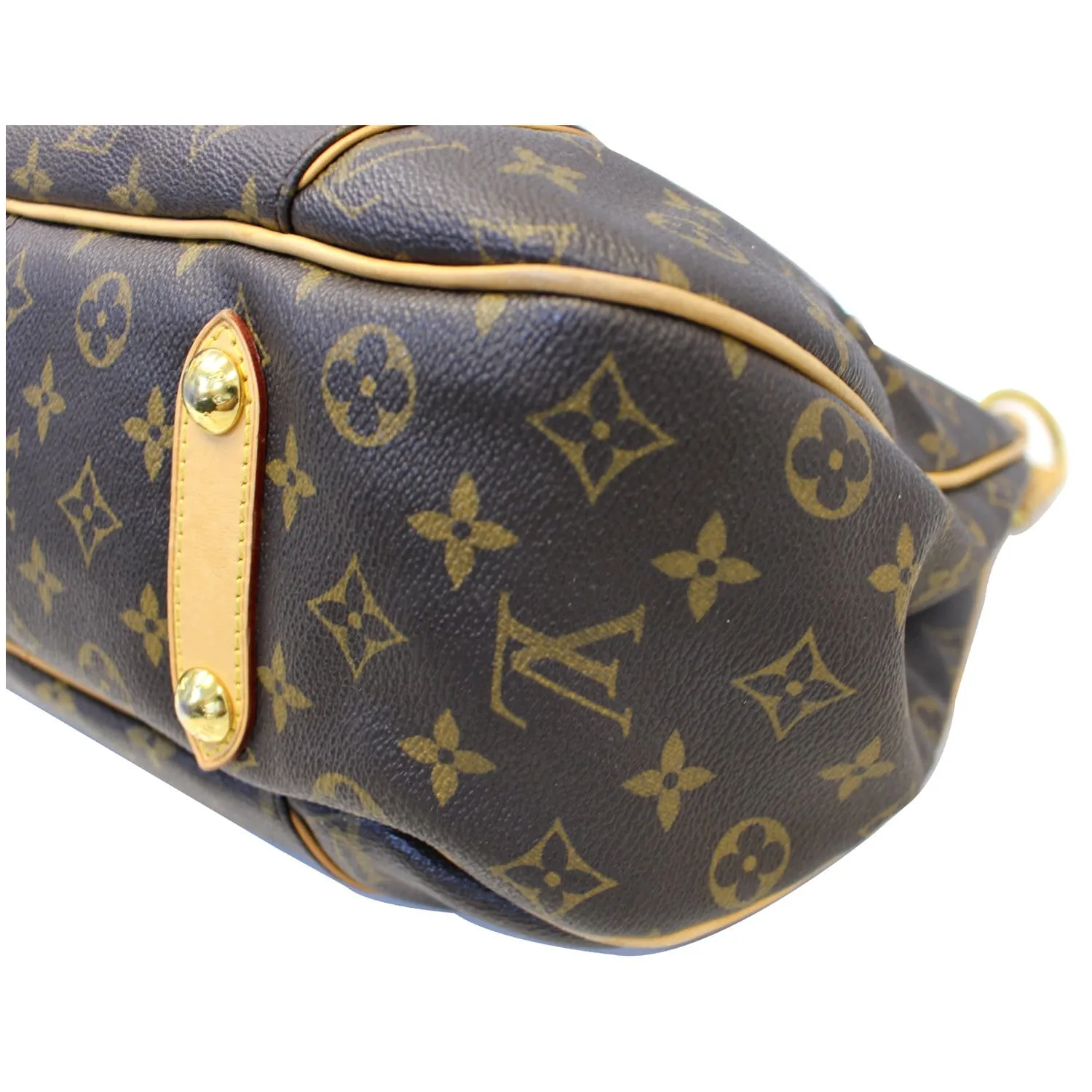 LOUIS VUITTON Galliera PM Monogram Canvas Shoulder Handbag Brown