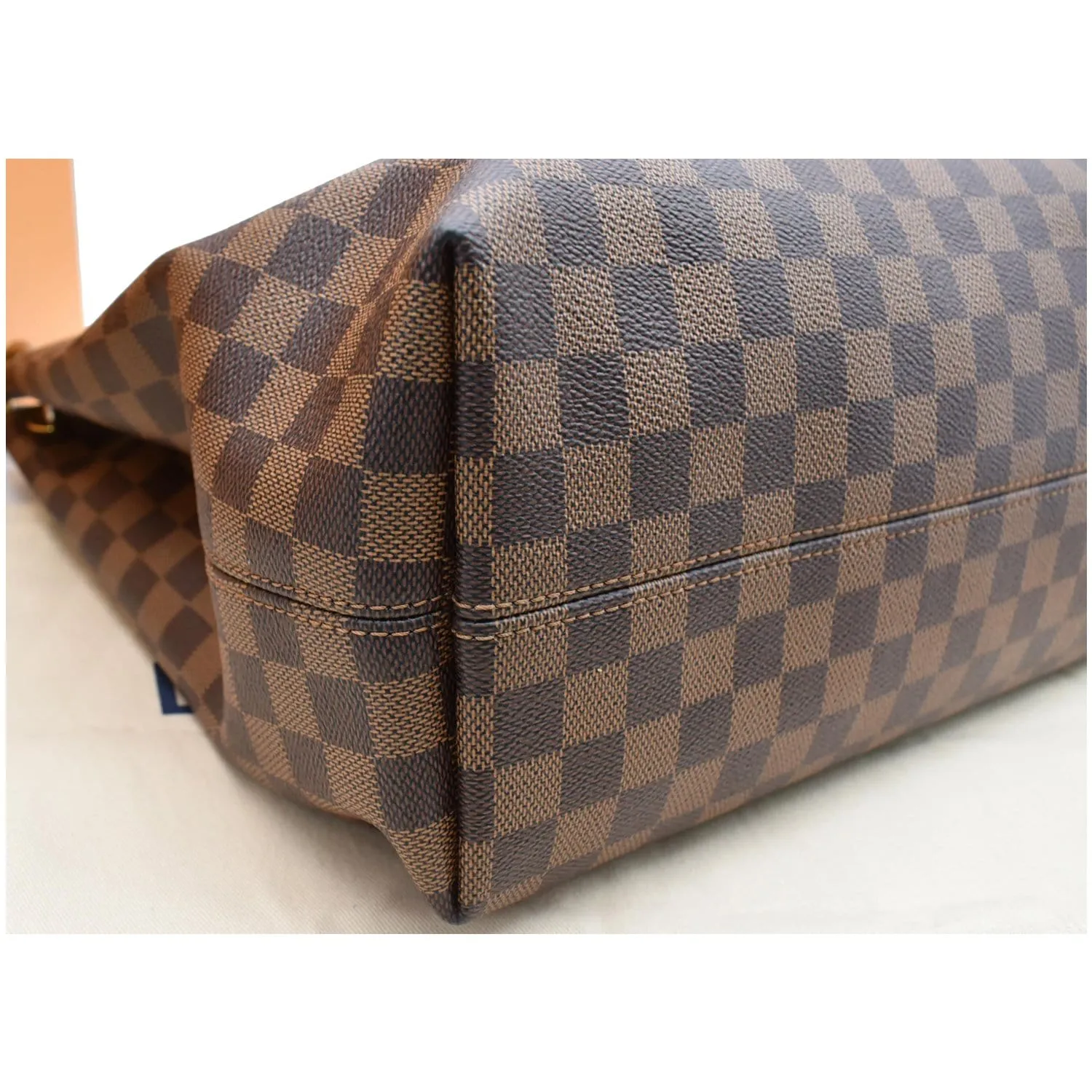 LOUIS VUITTON Graceful MM Damier Ebene Shoulder Bag Brown