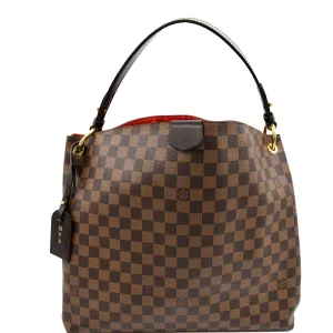 LOUIS VUITTON Graceful MM Damier Ebene Shoulder Bag Brown