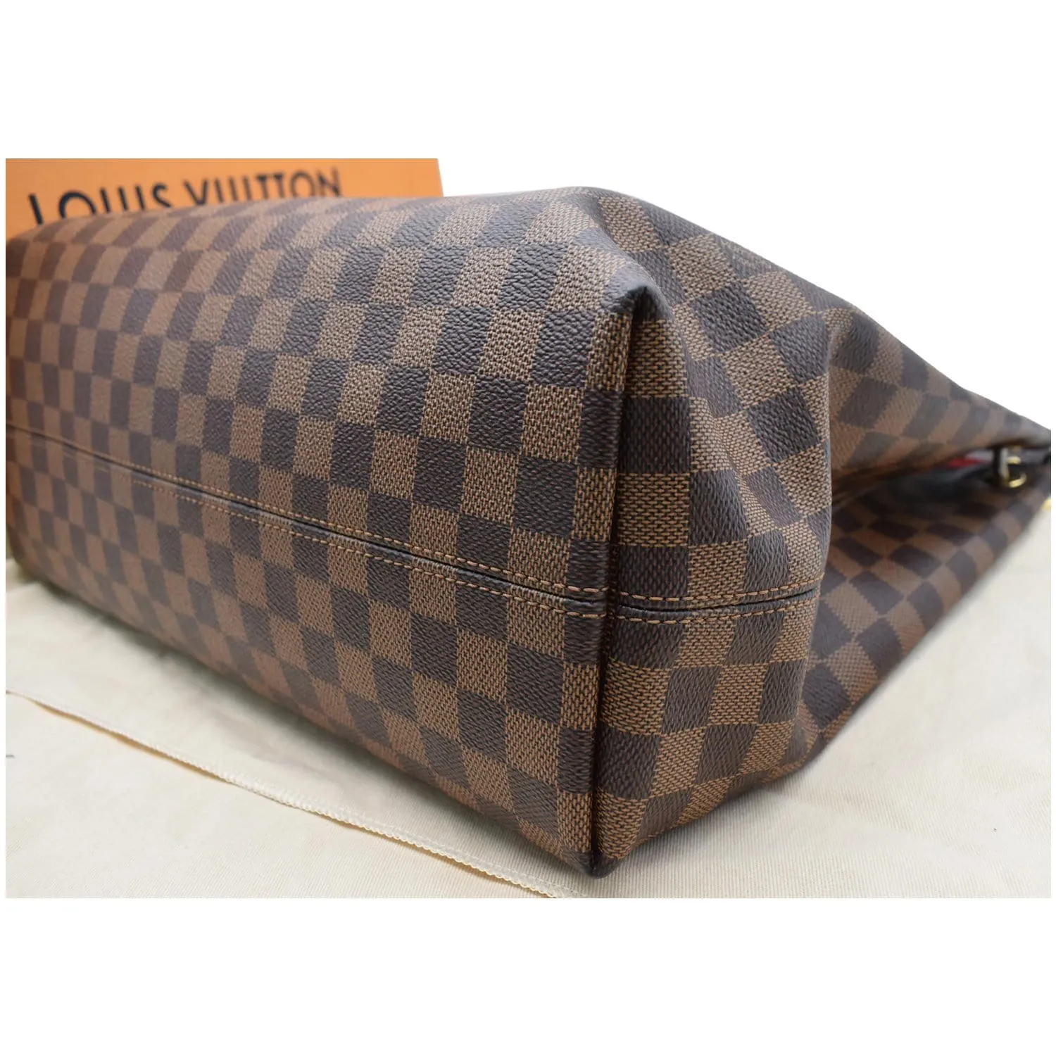 LOUIS VUITTON Graceful MM Damier Ebene Shoulder Bag Brown