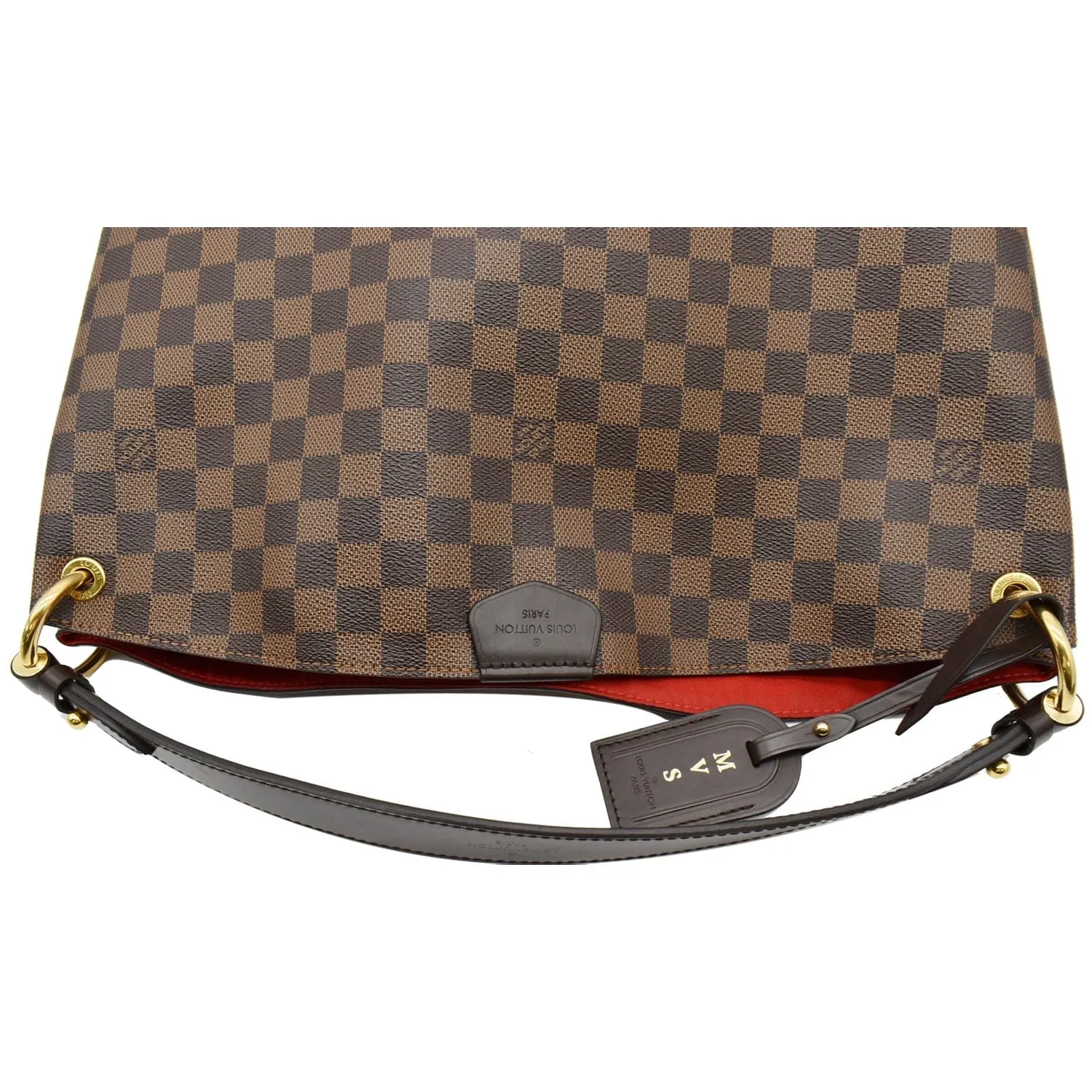 LOUIS VUITTON Graceful MM Damier Ebene Shoulder Bag Brown