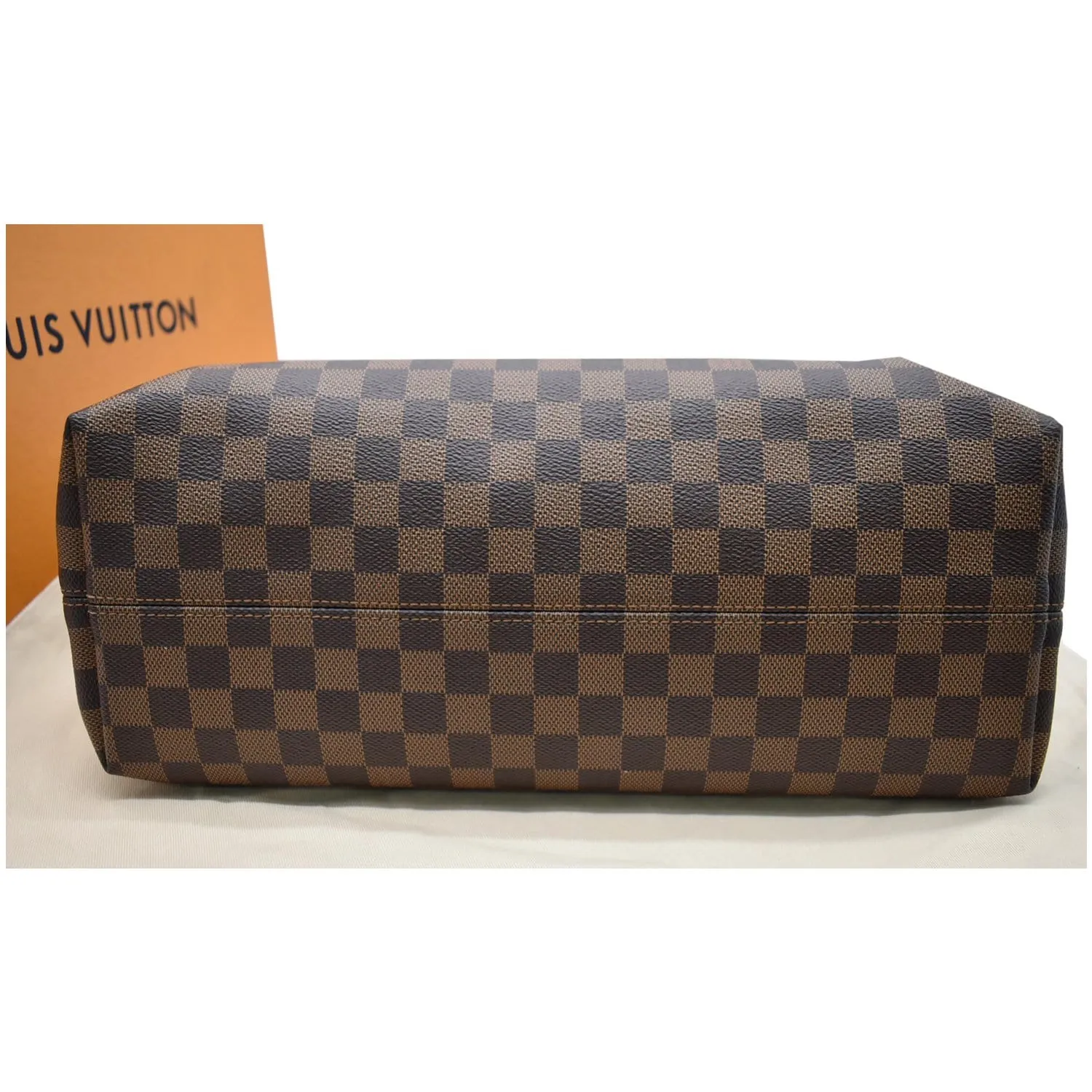 LOUIS VUITTON Graceful MM Damier Ebene Shoulder Bag Brown