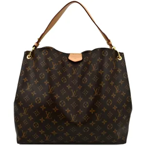 LOUIS VUITTON Graceful MM Monogram Canvas Hobo Bag Brown - Hot Deals