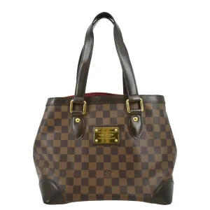 LOUIS VUITTON Hampstead MM Damier Ebene Shoulder Bag Brown