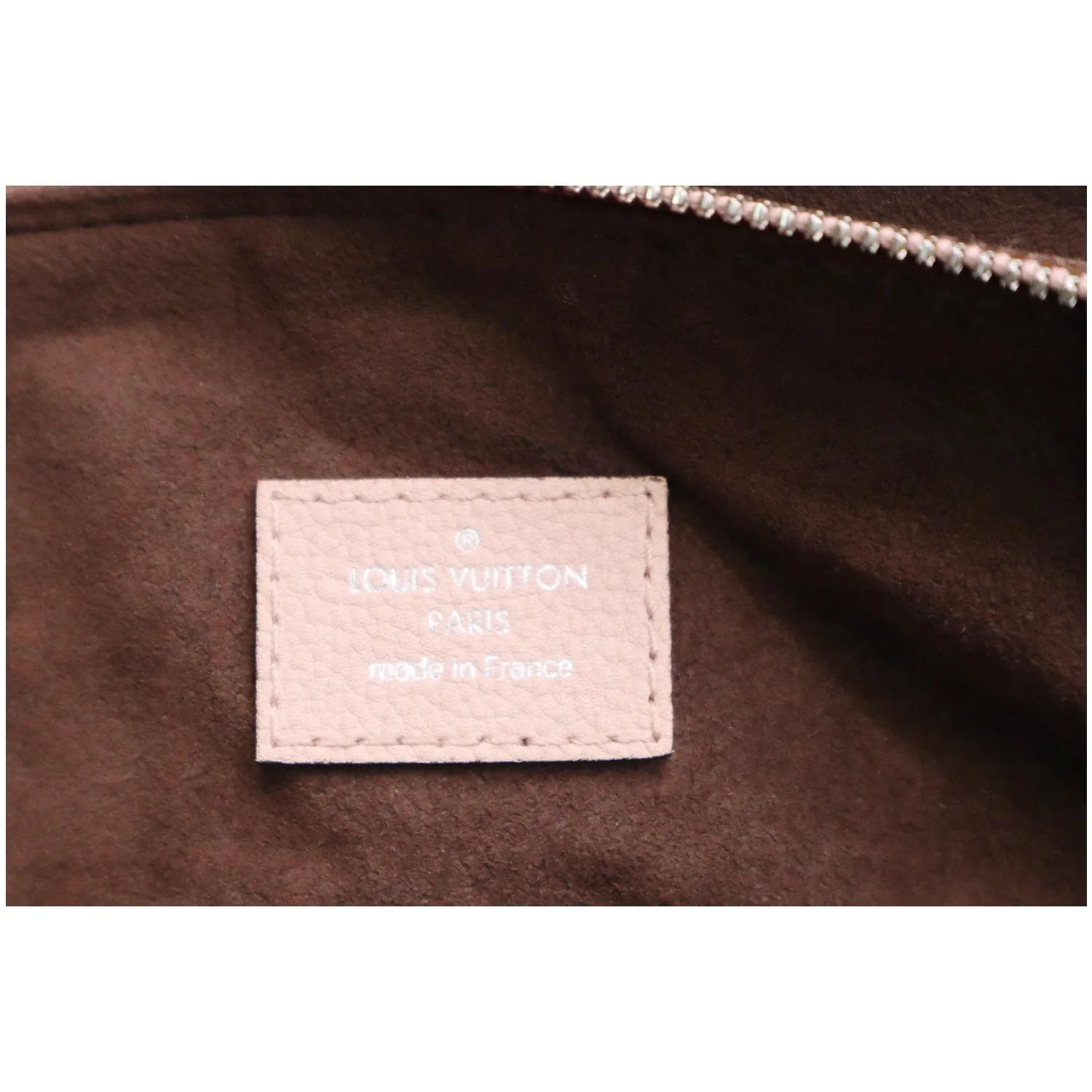 LOUIS VUITTON Haumea Mahina Leather Shoulder Bag Rose Pink