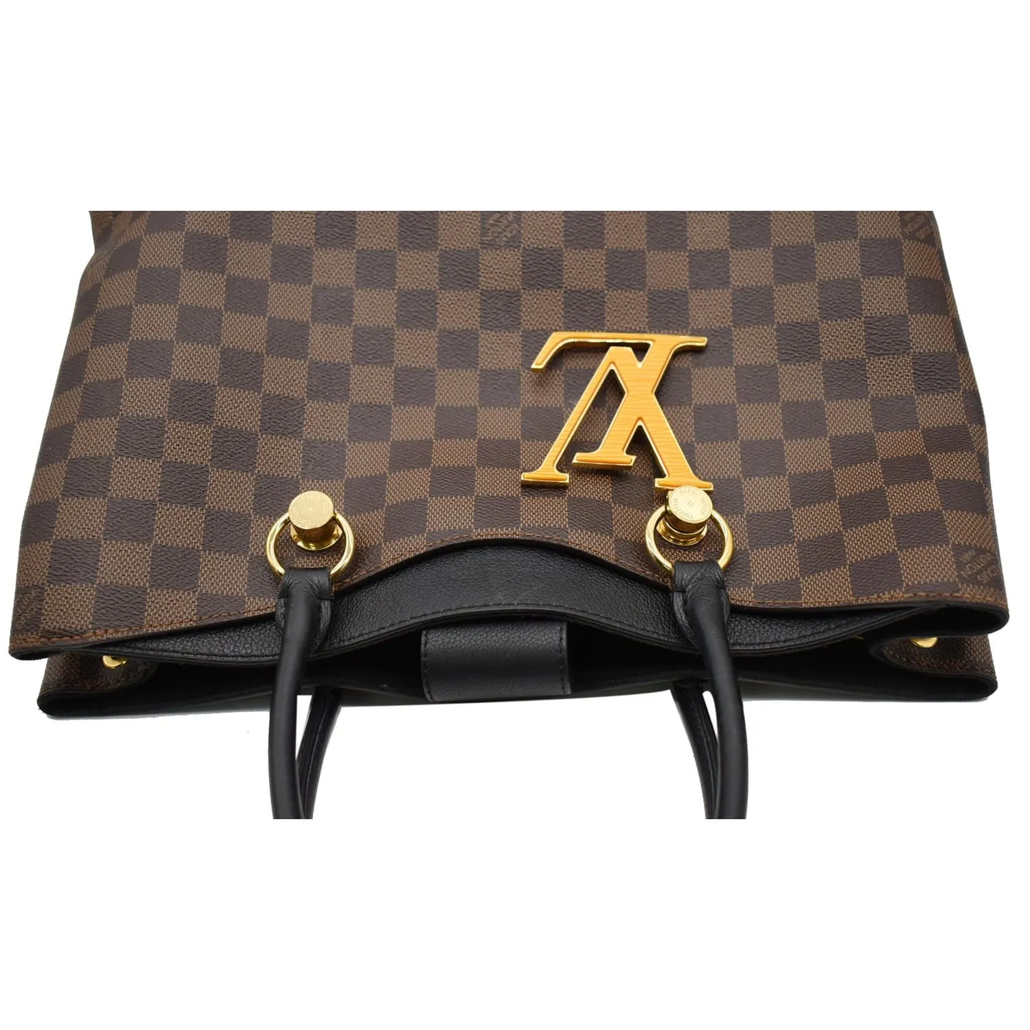 LOUIS VUITTON LV Riverside Damier Ebene Shoulder Bag Black