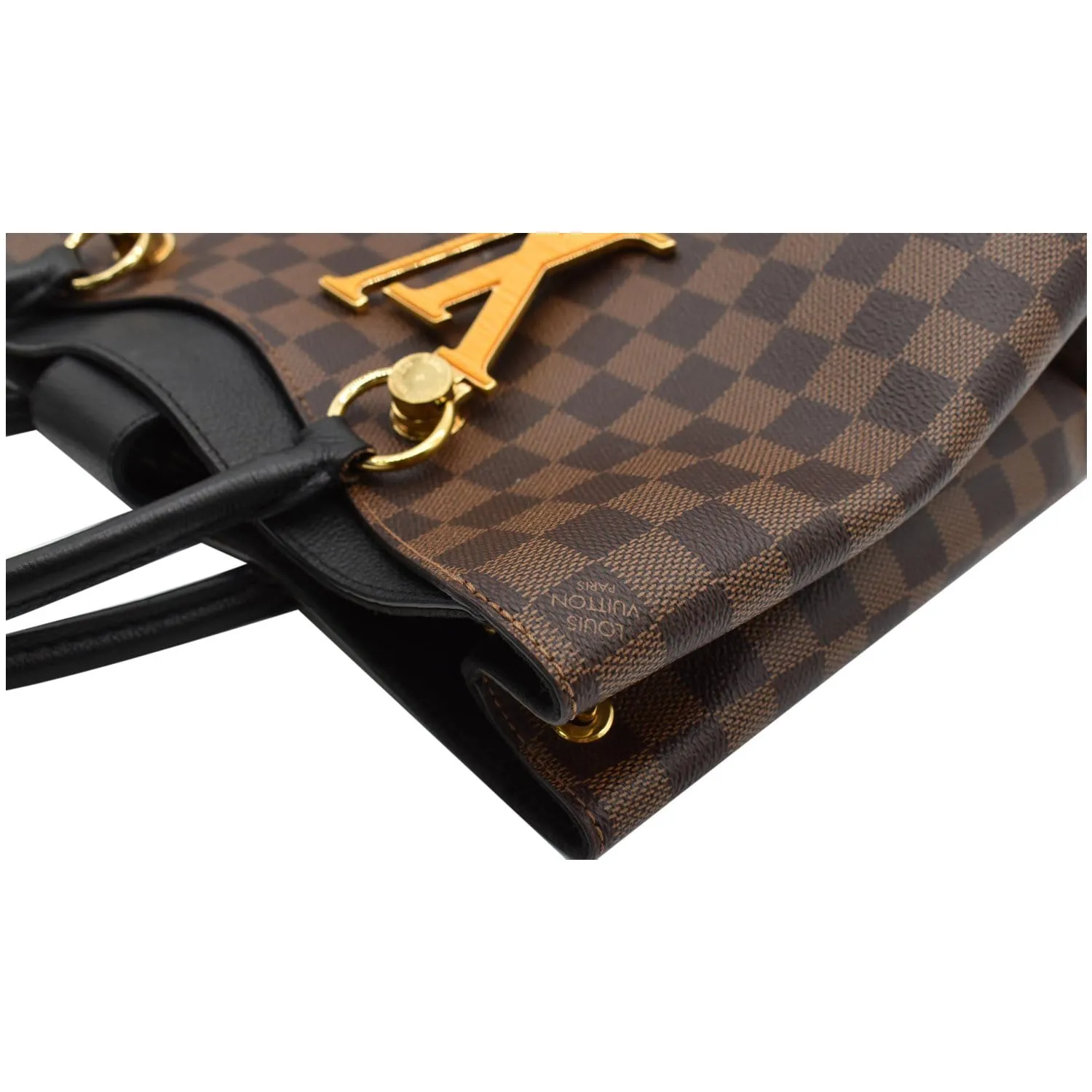 LOUIS VUITTON LV Riverside Damier Ebene Shoulder Bag Black