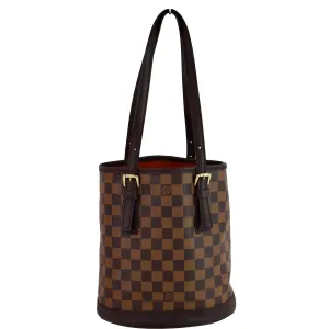LOUIS VUITTON Marais Bucket Damier Ebene Shoulder Bag Brown