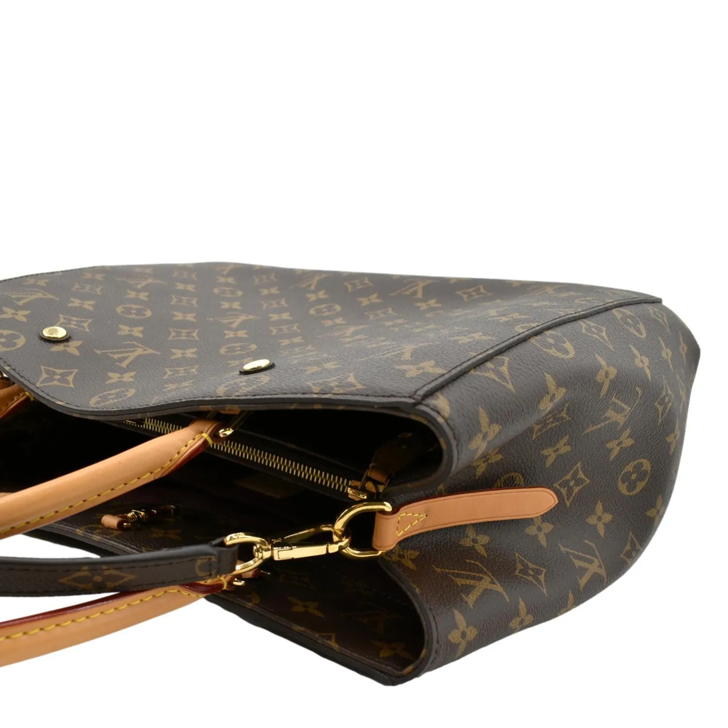 LOUIS VUITTON Montaigne GM Monogram Canvas Shoulder Bag Brown