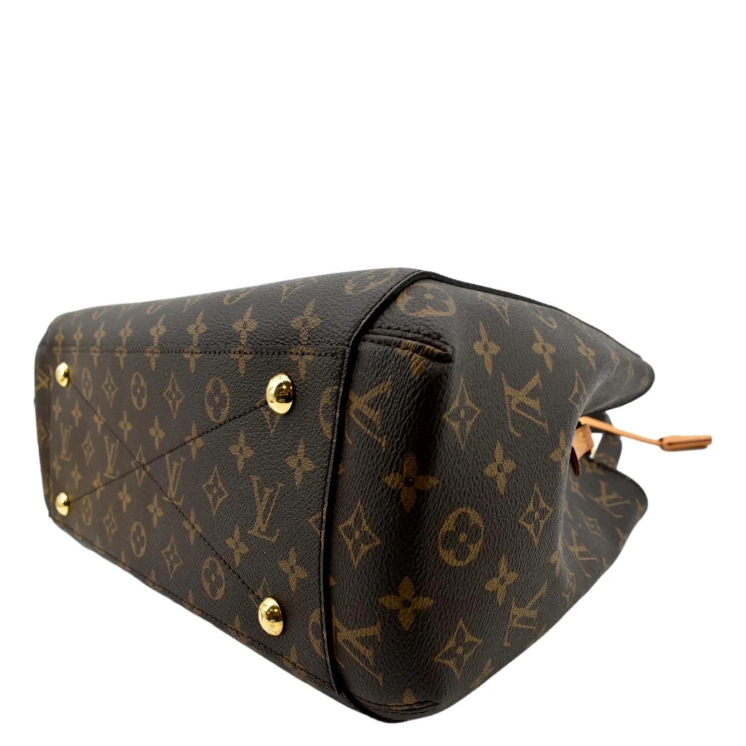 LOUIS VUITTON Montaigne GM Monogram Canvas Shoulder Bag Brown