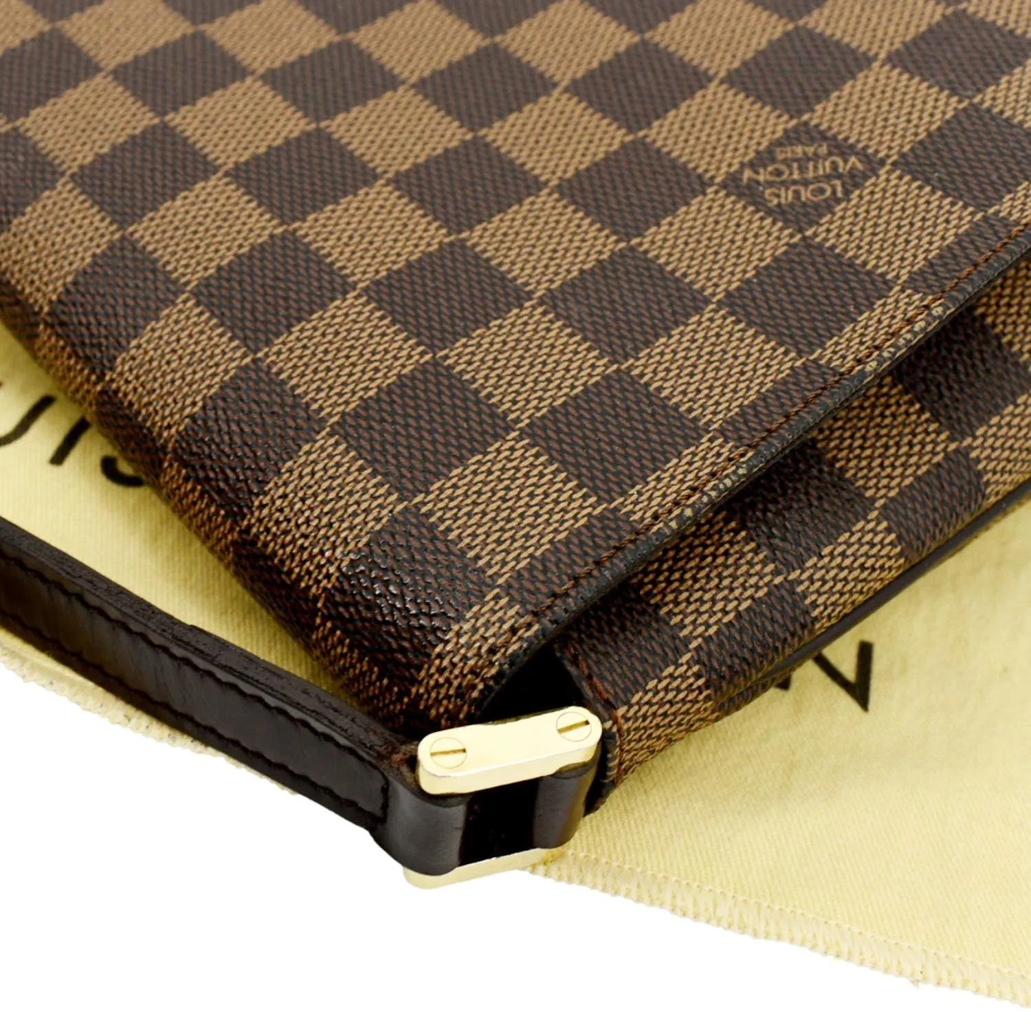 LOUIS VUITTON Musette Tango Monogram Canvas Short Strap Shoulder Bag Brown