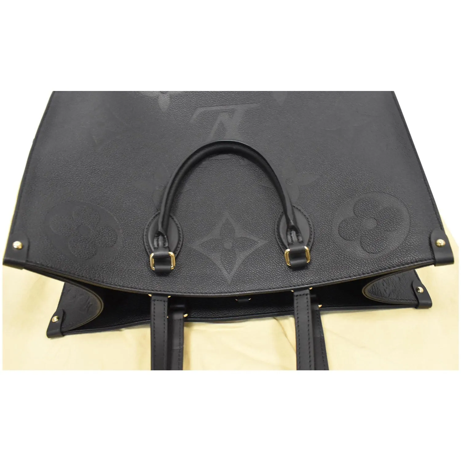 LOUIS VUITTON Onthego GM Monogram Empreinte Shoulder Bag Black