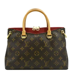 LOUIS VUITTON Pallas BB Monogram Canvas Shoulder Bag Brown