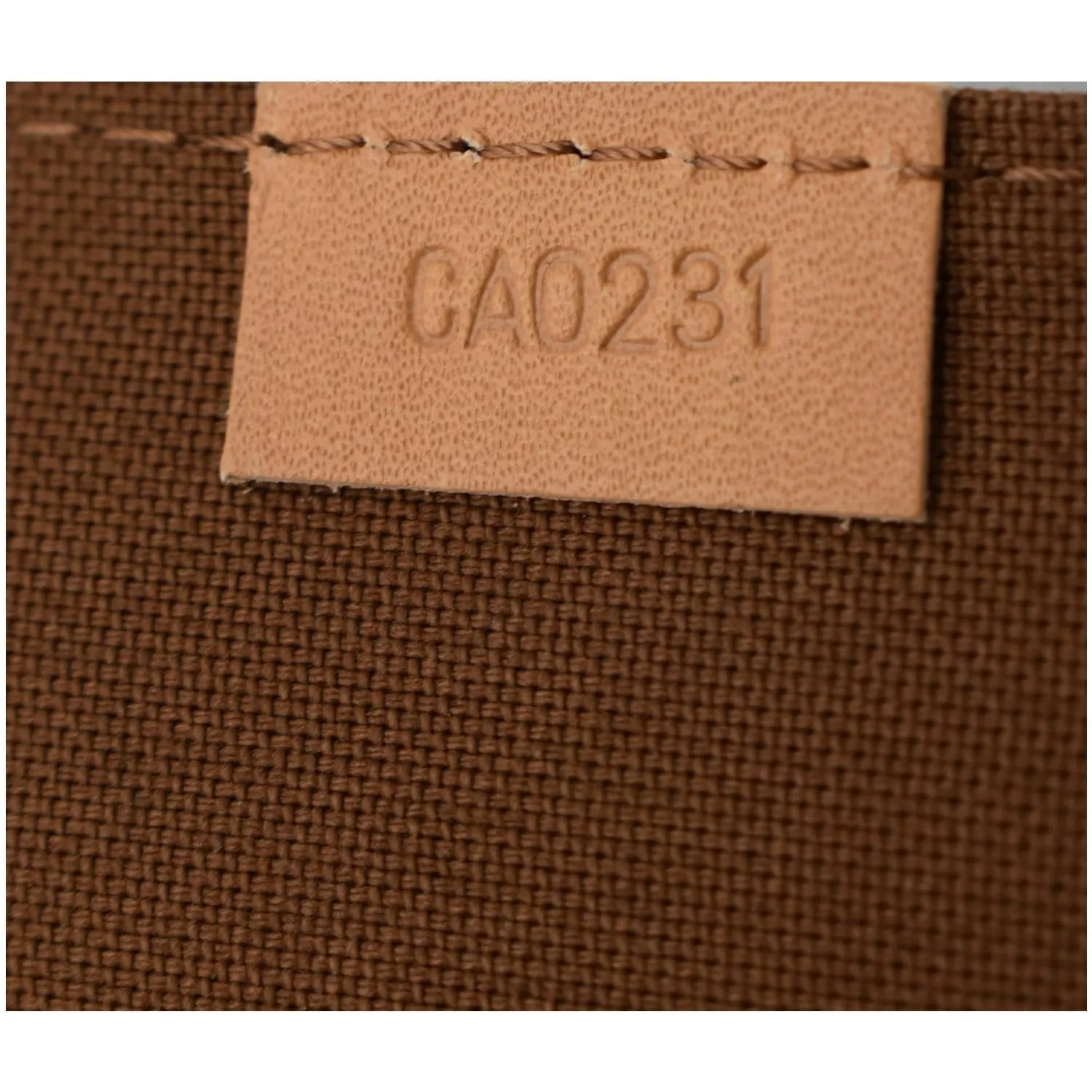 LOUIS VUITTON Petit Sac Plat Monogram Canvas Shoulder Bag Brown