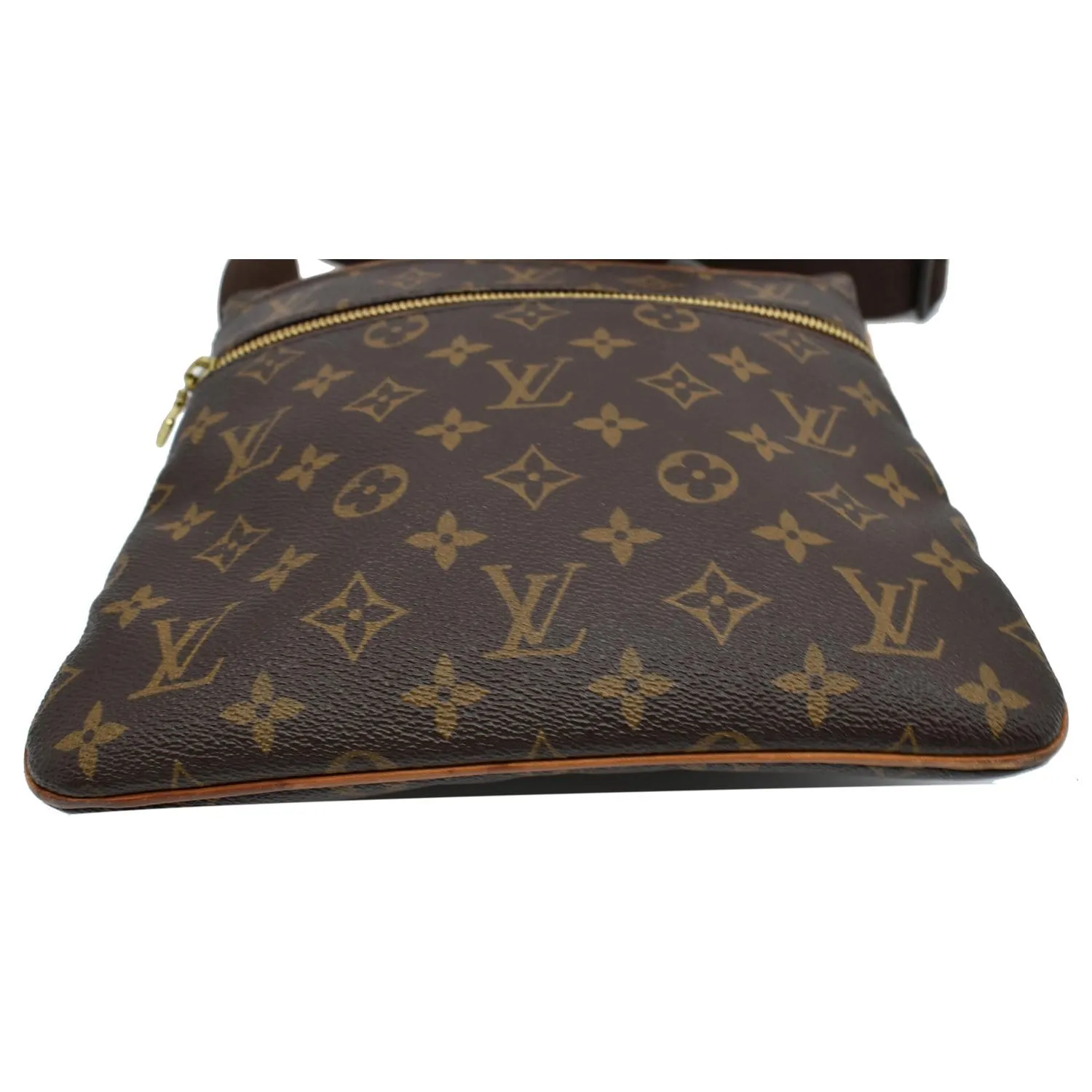 LOUIS VUITTON Pochette Valmy Monogram Canvas Crossbody Bag Brown