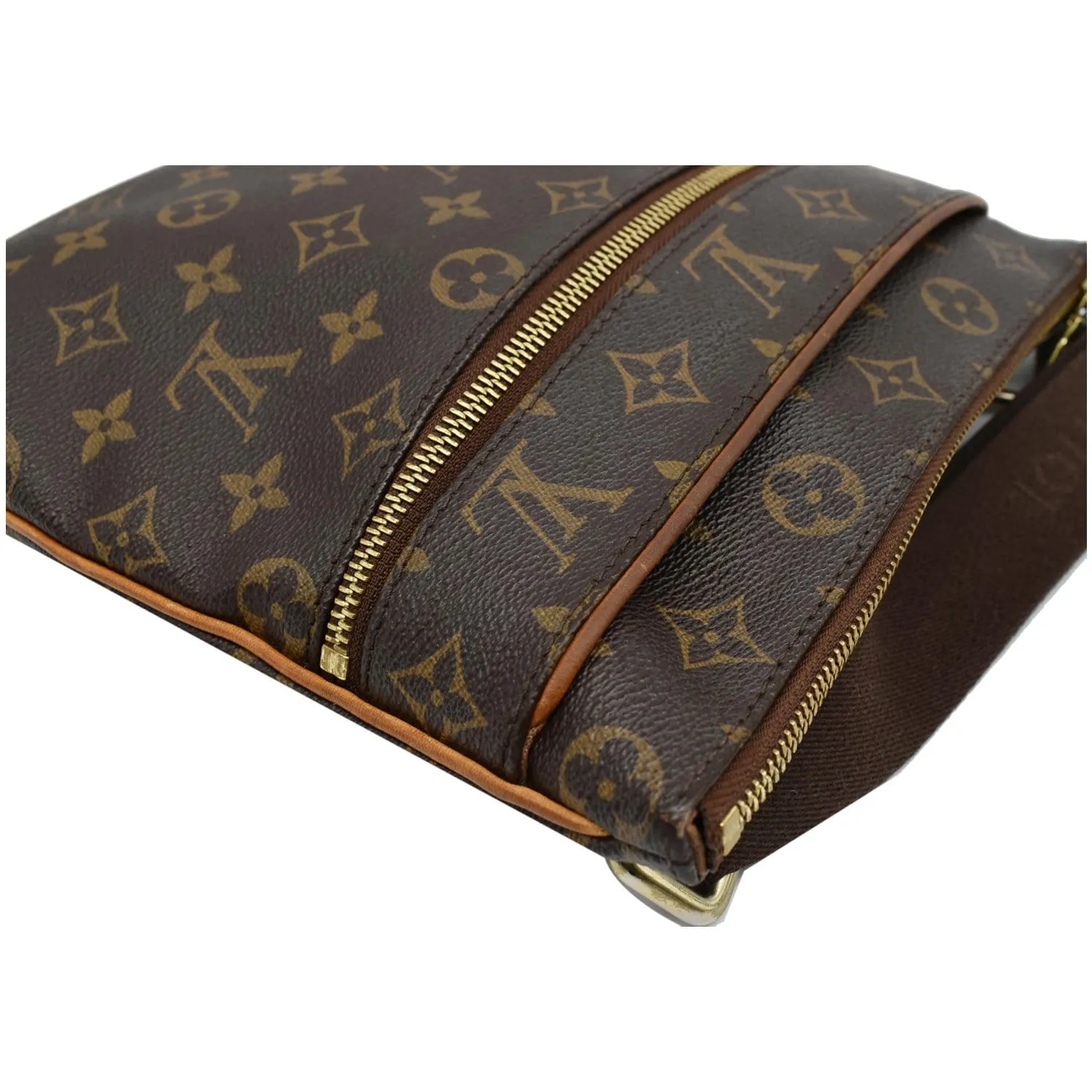 LOUIS VUITTON Pochette Valmy Monogram Canvas Crossbody Bag Brown