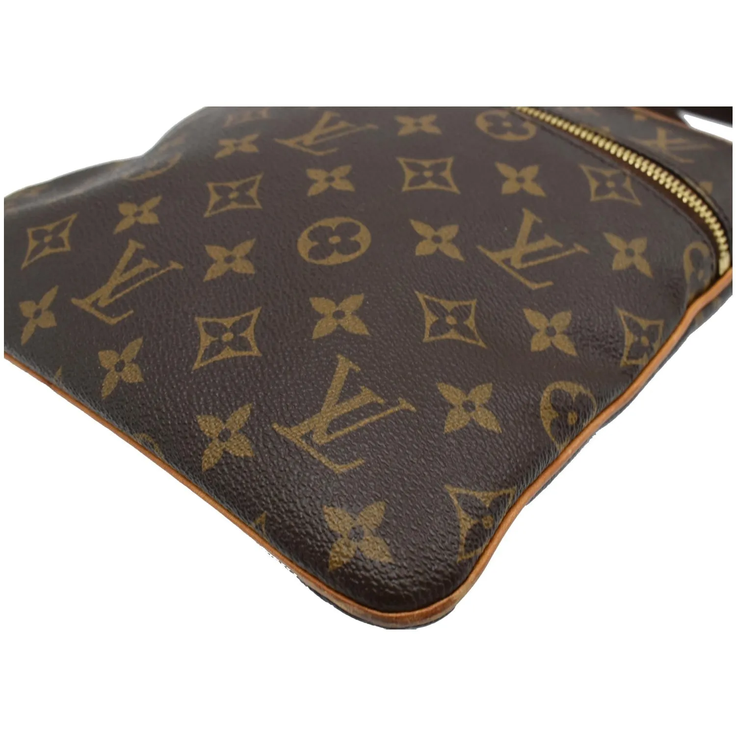 LOUIS VUITTON Pochette Valmy Monogram Canvas Crossbody Bag Brown