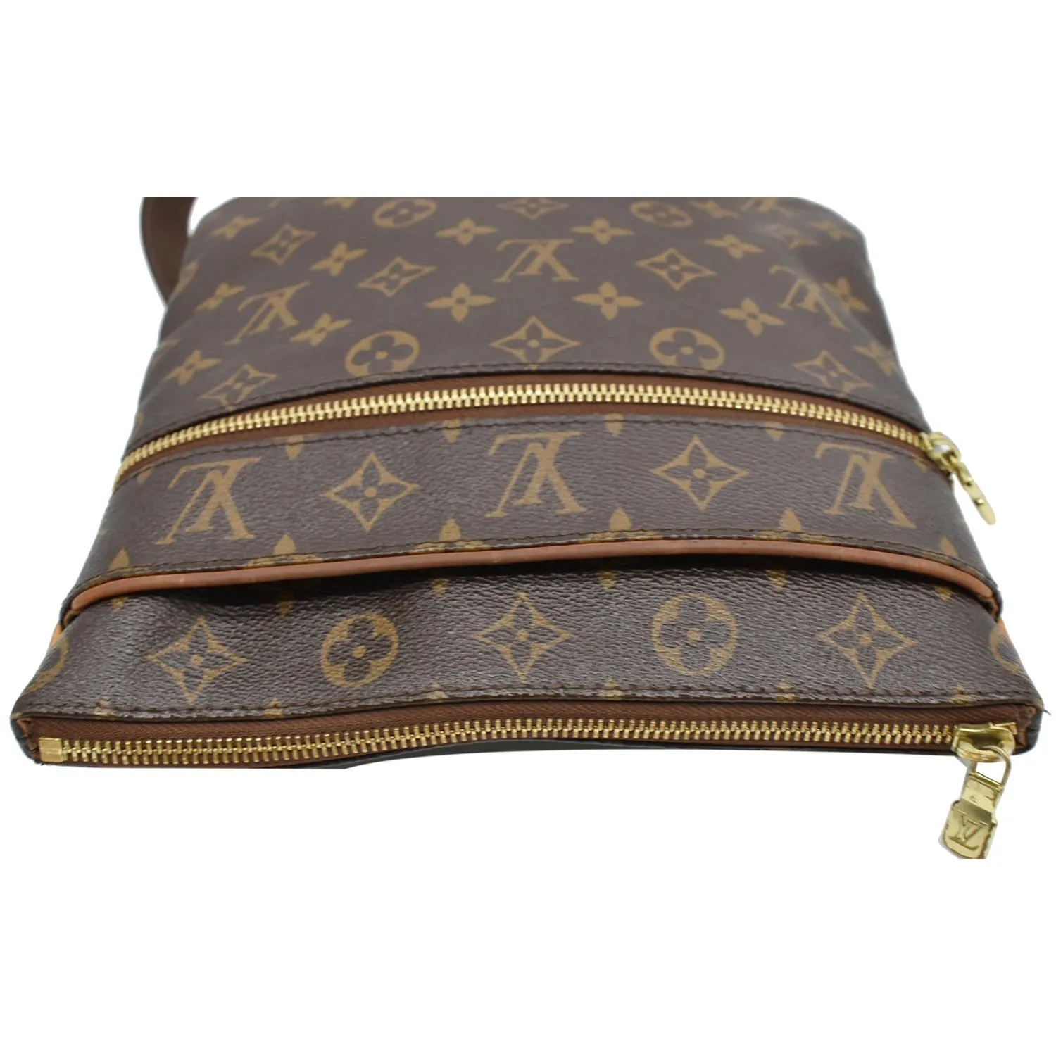 LOUIS VUITTON Pochette Valmy Monogram Canvas Crossbody Bag Brown