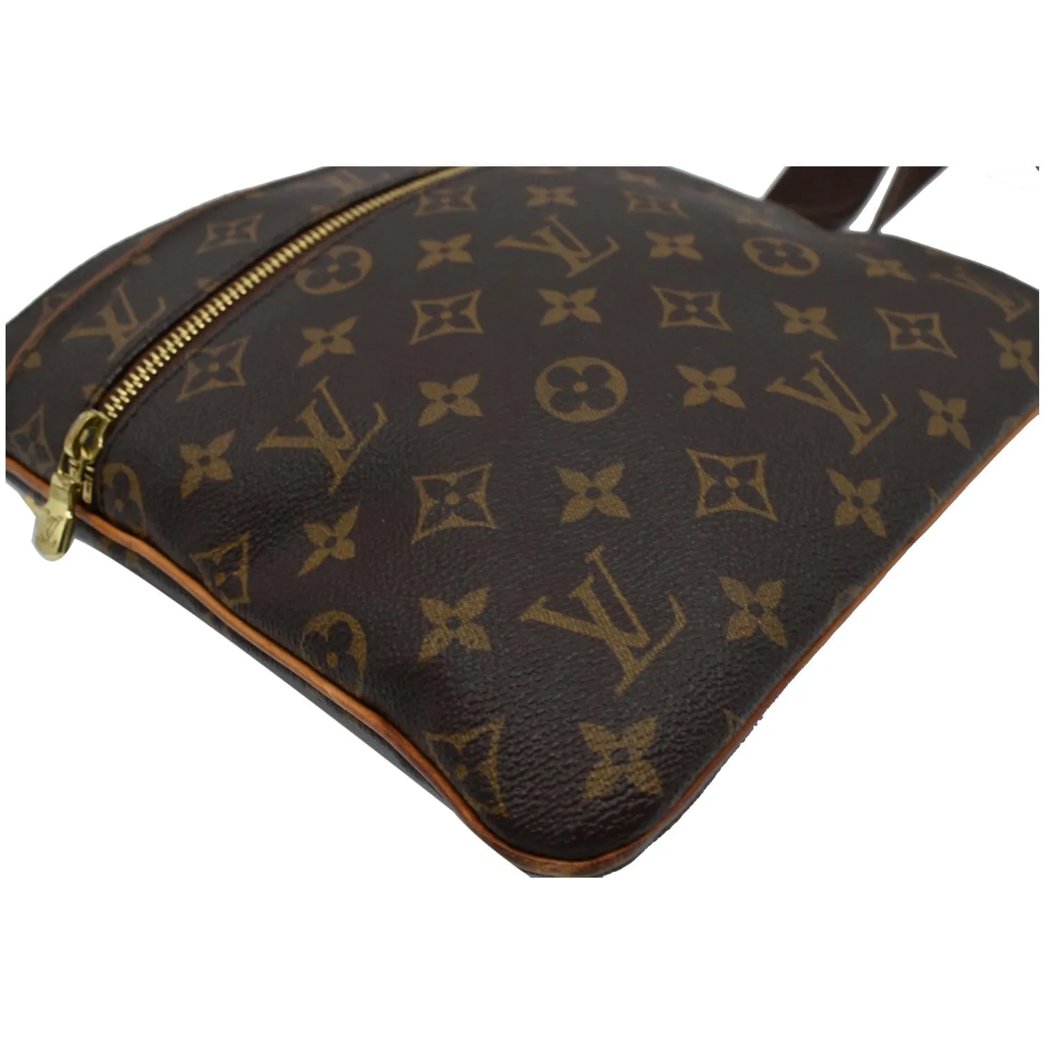 LOUIS VUITTON Pochette Valmy Monogram Canvas Crossbody Bag Brown