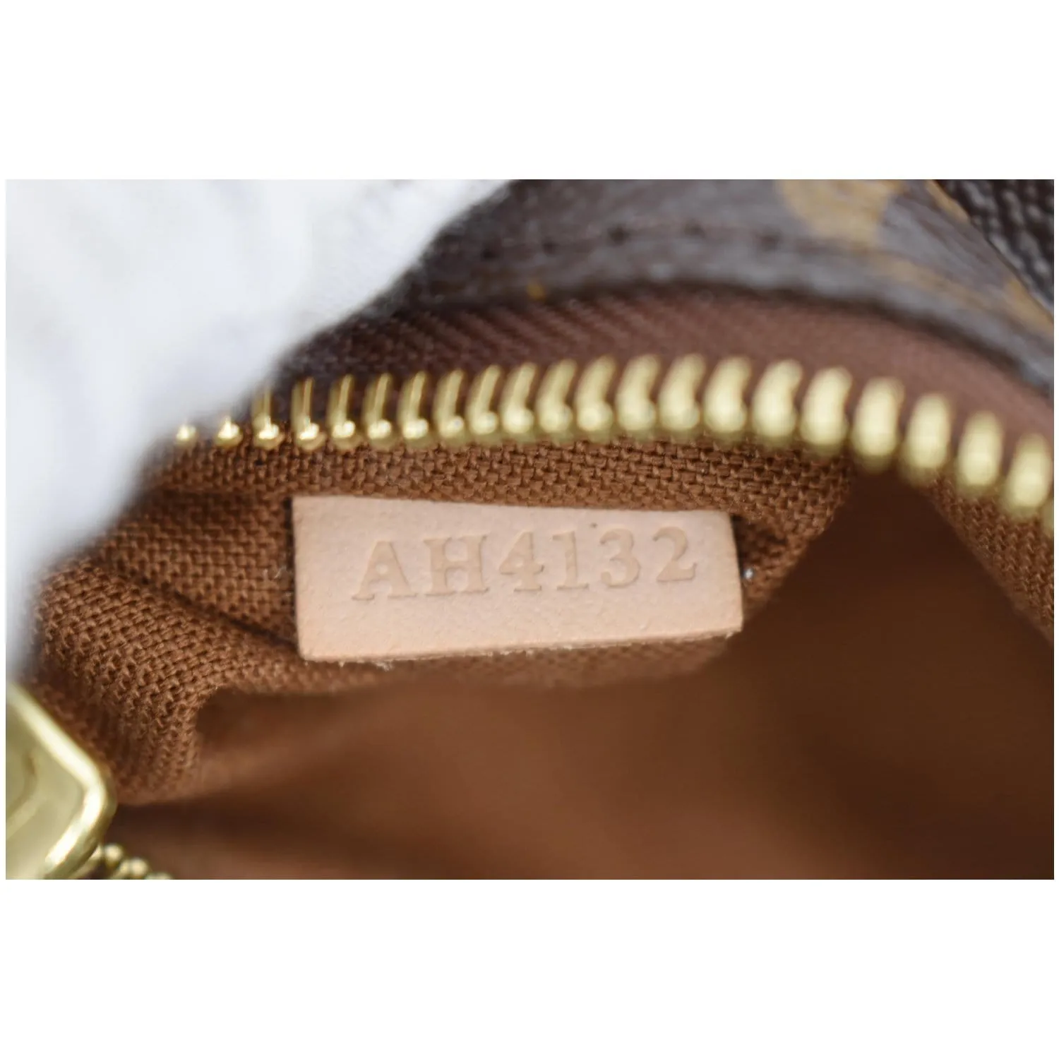 LOUIS VUITTON Pochette Valmy Monogram Canvas Crossbody Bag Brown