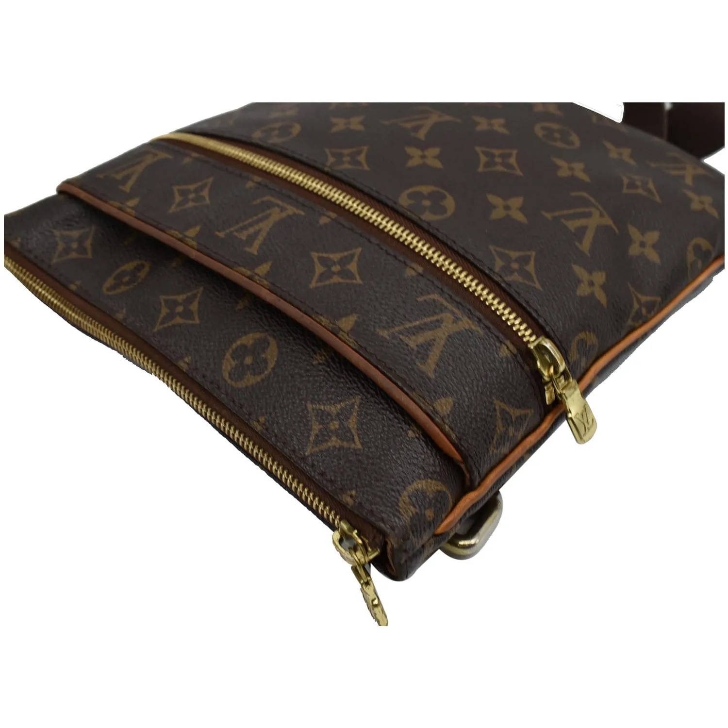 LOUIS VUITTON Pochette Valmy Monogram Canvas Crossbody Bag Brown