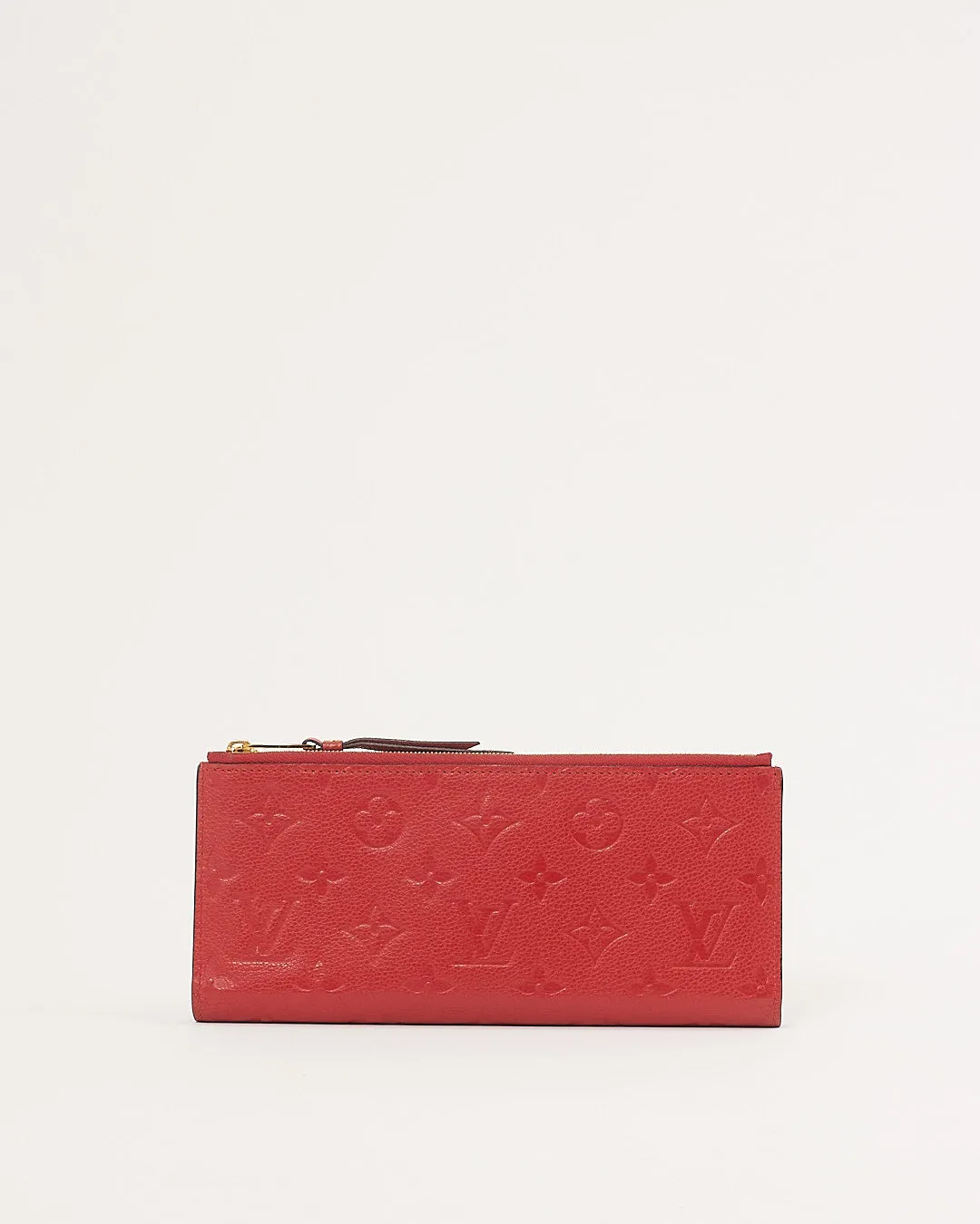 Louis Vuitton Red Monogram Empreinte Leather Adele Wallet