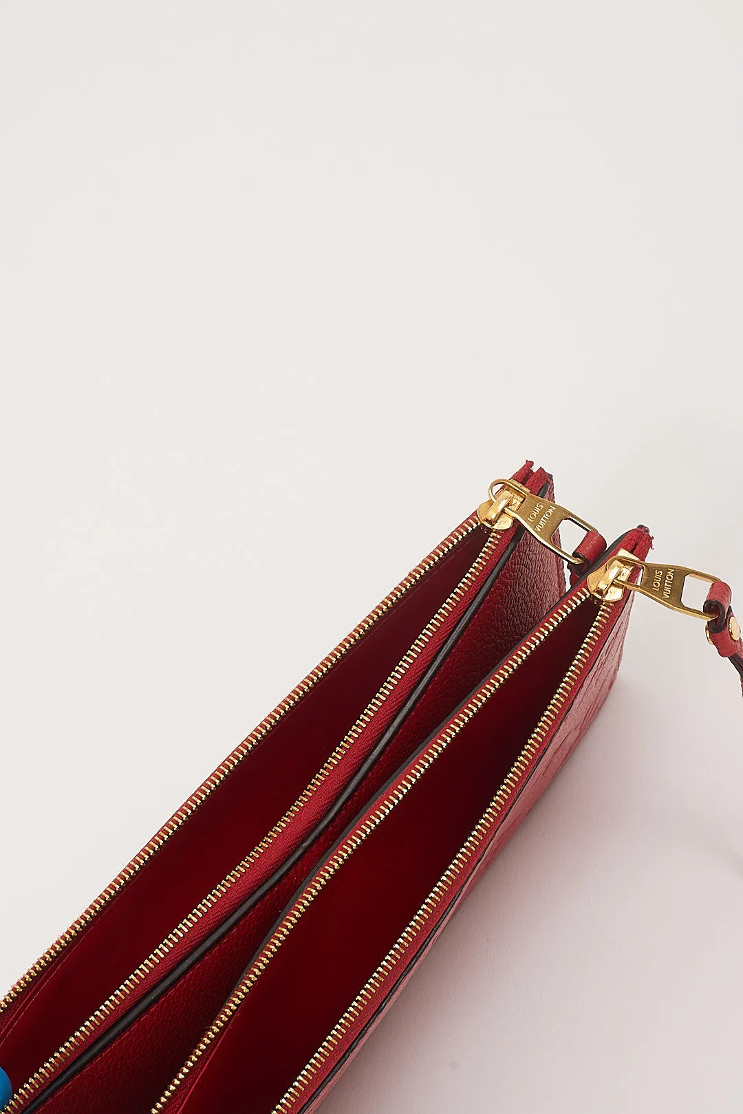 Louis Vuitton Red Monogram Empreinte Leather Adele Wallet
