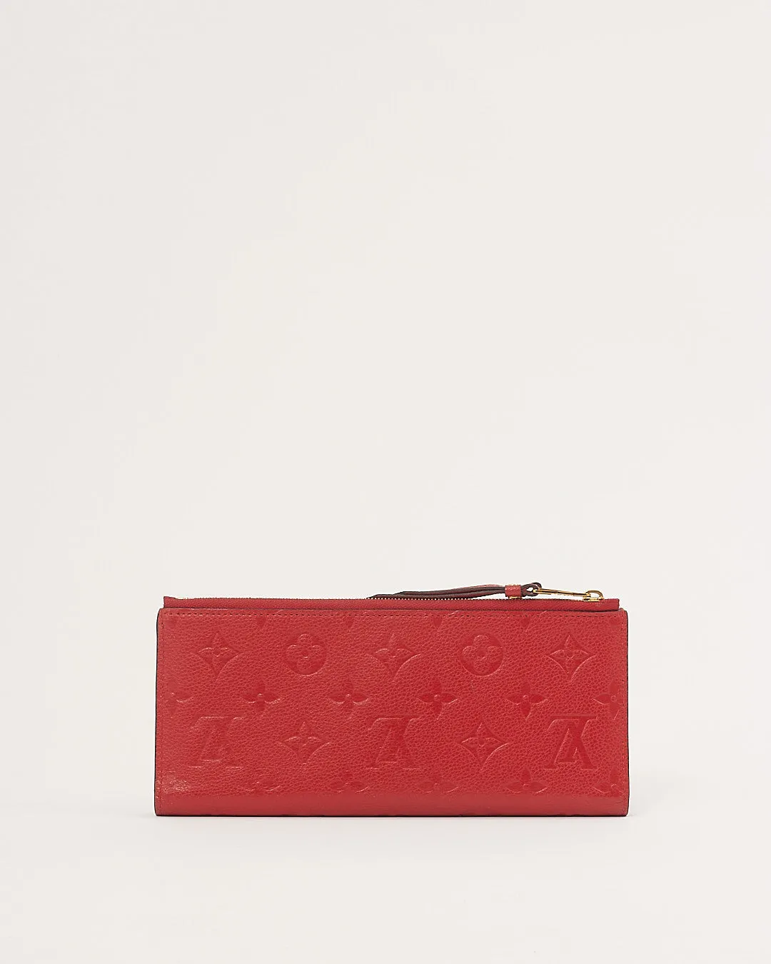 Louis Vuitton Red Monogram Empreinte Leather Adele Wallet