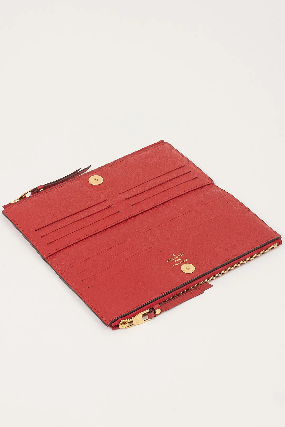 Louis Vuitton Red Monogram Empreinte Leather Adele Wallet